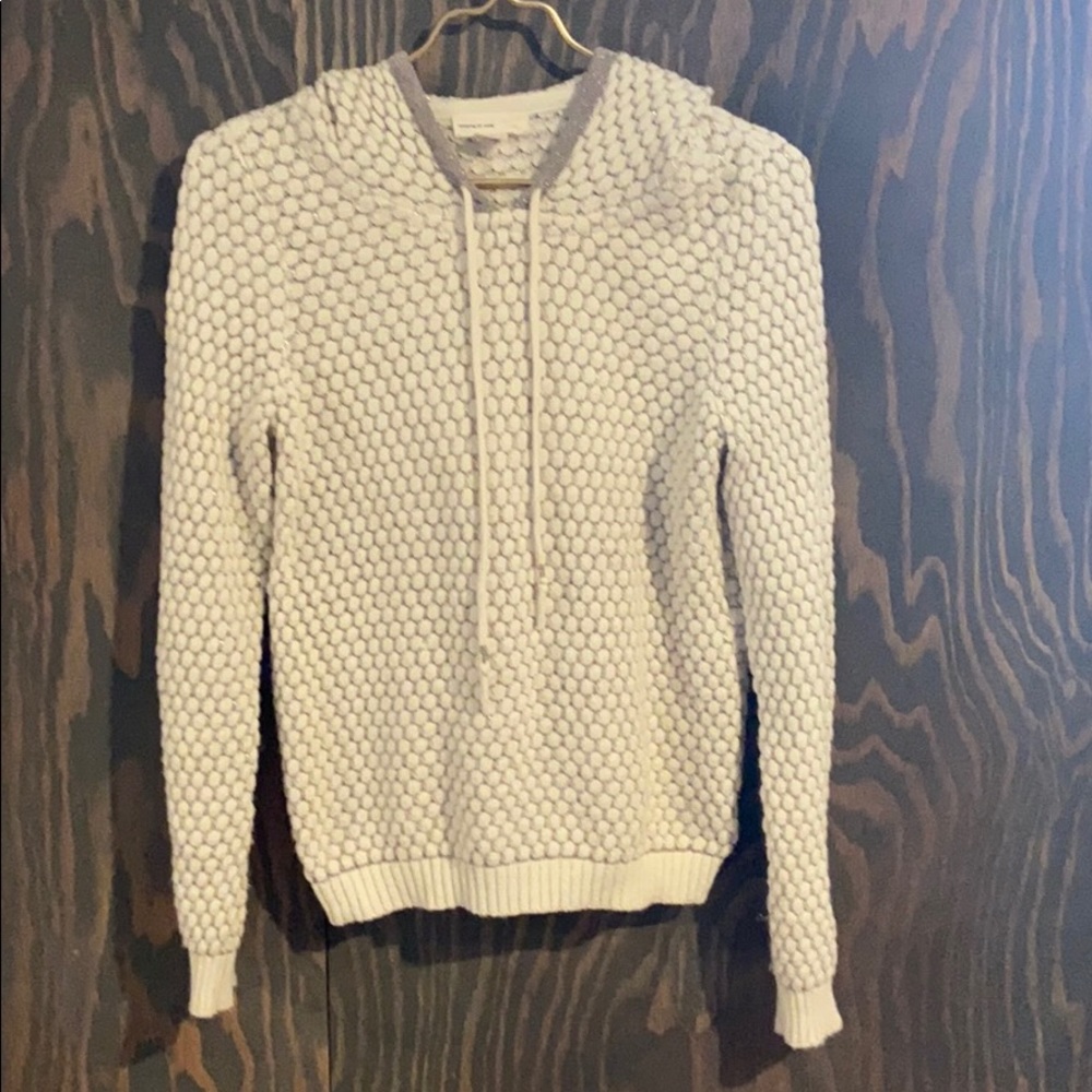 Sleeping on snow for Anthropologie hooded sweater